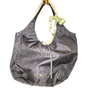 Etro Black Nylon Hobo Bag with Pouch